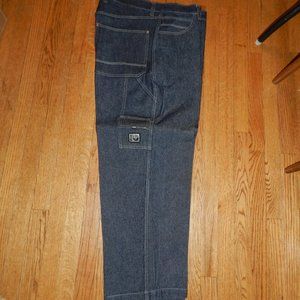 Hedz-Up Denim Painters Jeans 42x33 31" flat L been hemmed